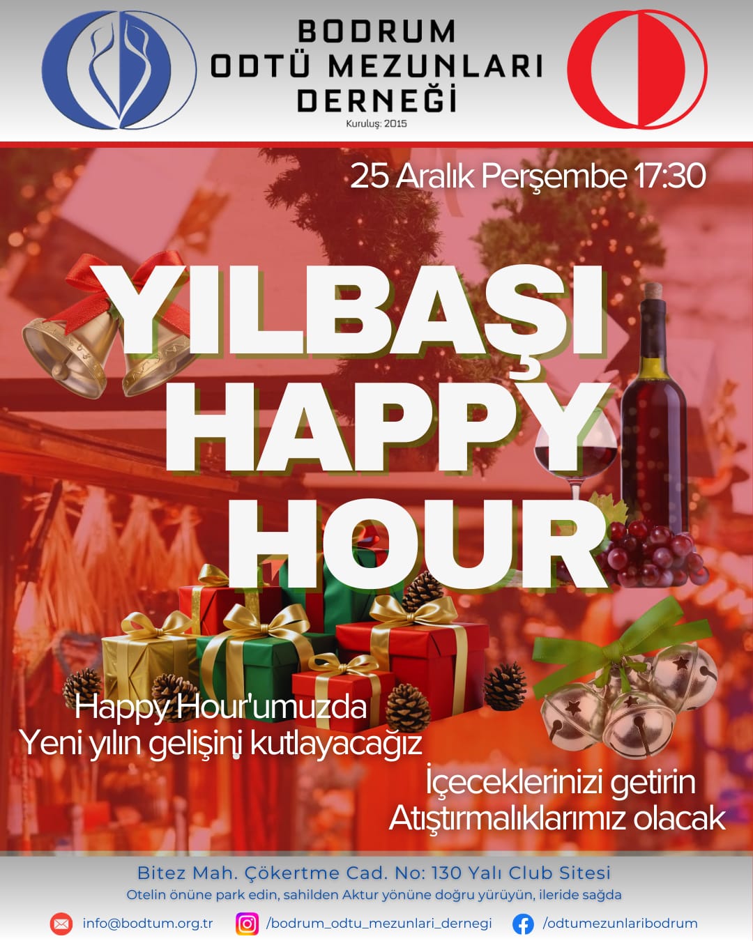 Yılbaşı Kutlaması ve Happy Hour – Aralık 2025