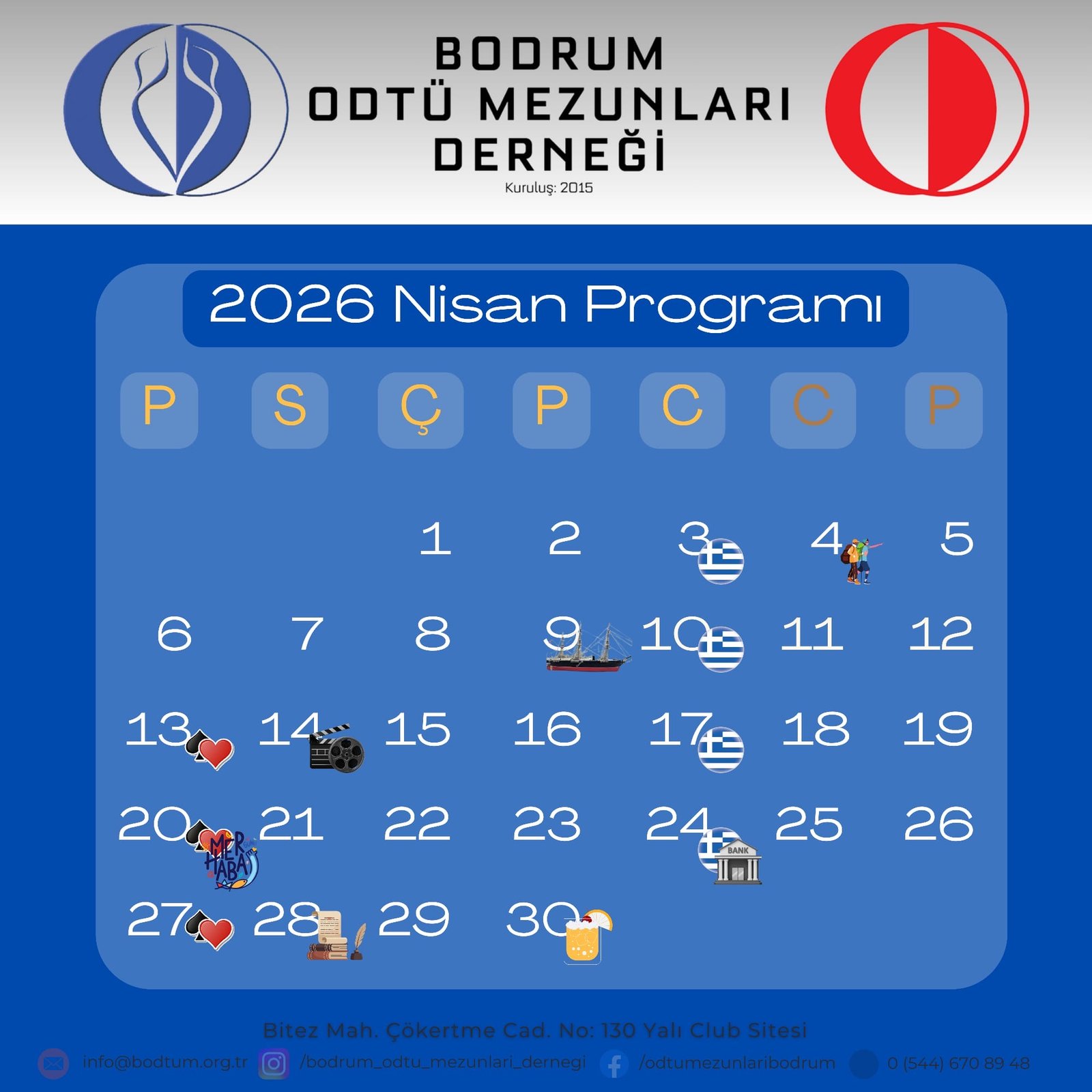 Nisan 2026 Etkinlik Planı